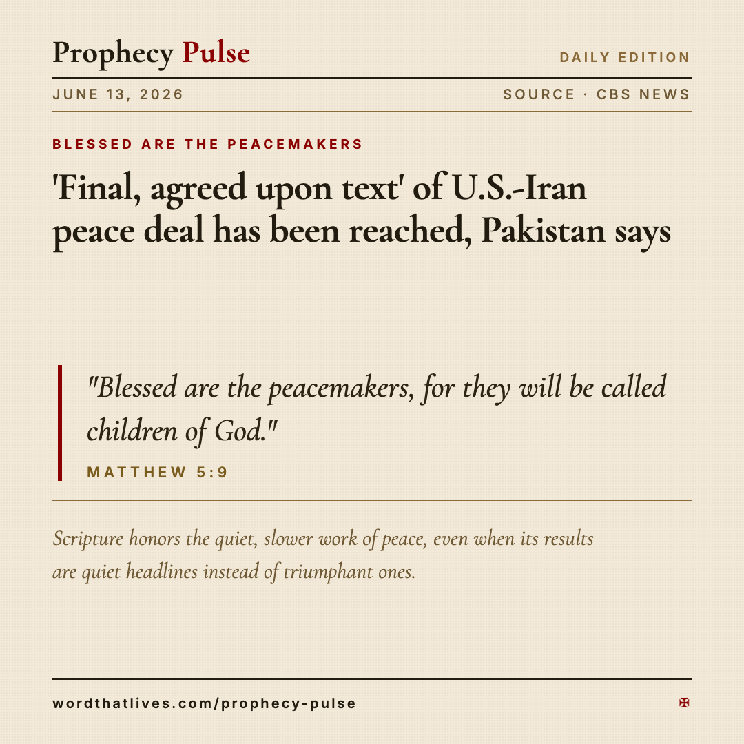 Blessed Are the Peacemakers — June 13, 2026
