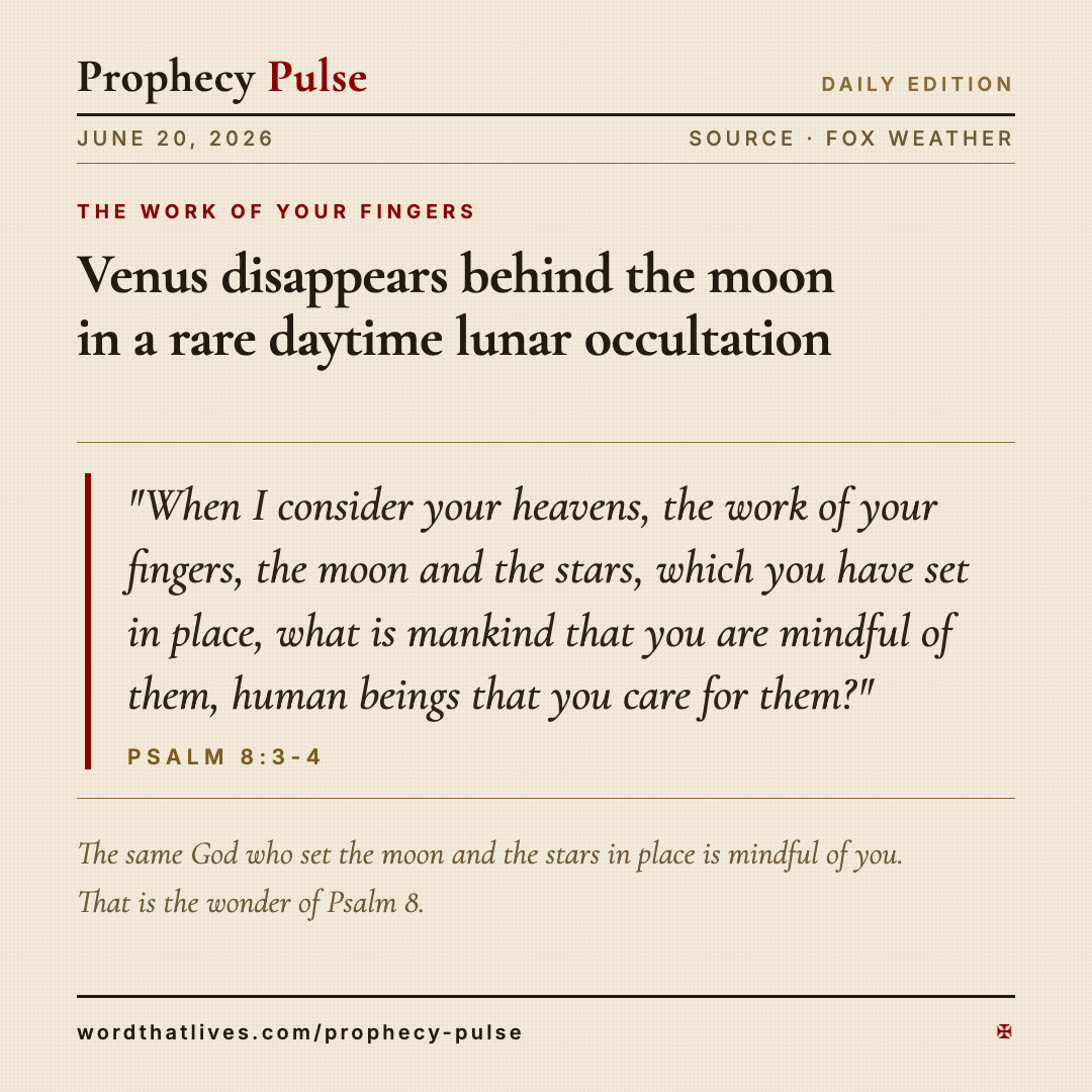 The Work of Your Fingers — June 20, 2026