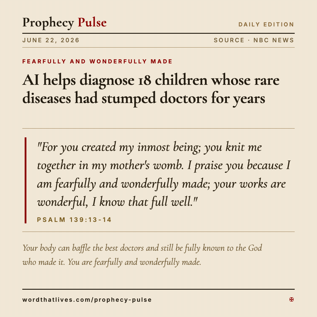 Fearfully and Wonderfully Made — June 22, 2026