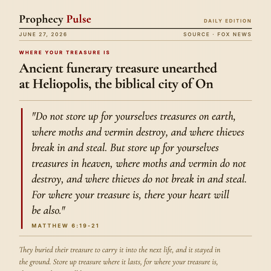 Where Your Treasure Is — June 27, 2026